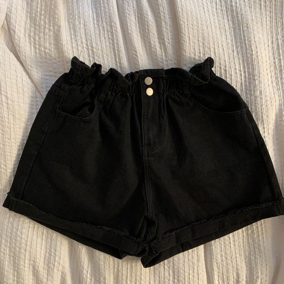 Paperbag jeans shorts - Picture 3 of 4